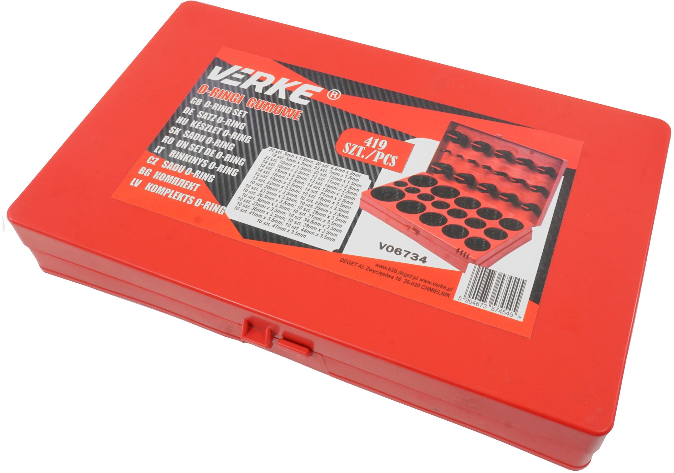 Verke O-Gyűrű Készlet 419db 