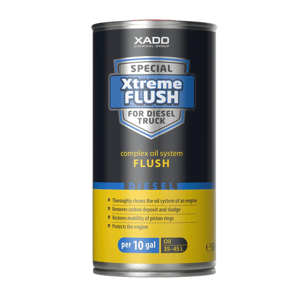 Olajrendszer tisztító XADO Xtreme Flush for Diesel Truck 500ml