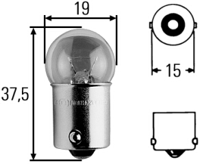 Izzó R10W 12V/10W Izzó R10W 12V/10W