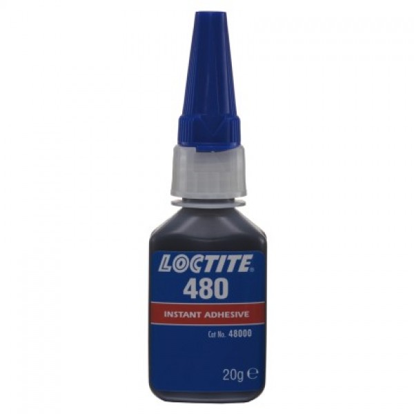 Loctite 480, 20 g, Nagy lefejtési szilárdságú pillanatragasztó, fekete 