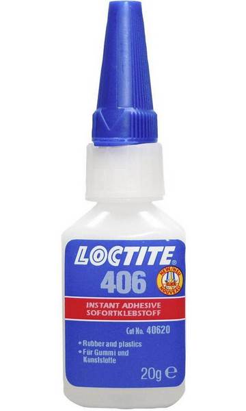 Loctite 406, 20 g, Pillanatragasztó műanyag ragasztásához 