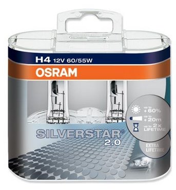 izzó, távfényszóró Duo-Box SILVERSTAR 2 12V 60/55W H4