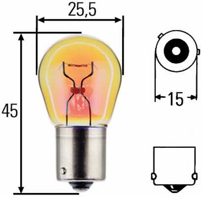 IZZÓ IRJ SÁRGA PY21W 24V/21W BAU15S