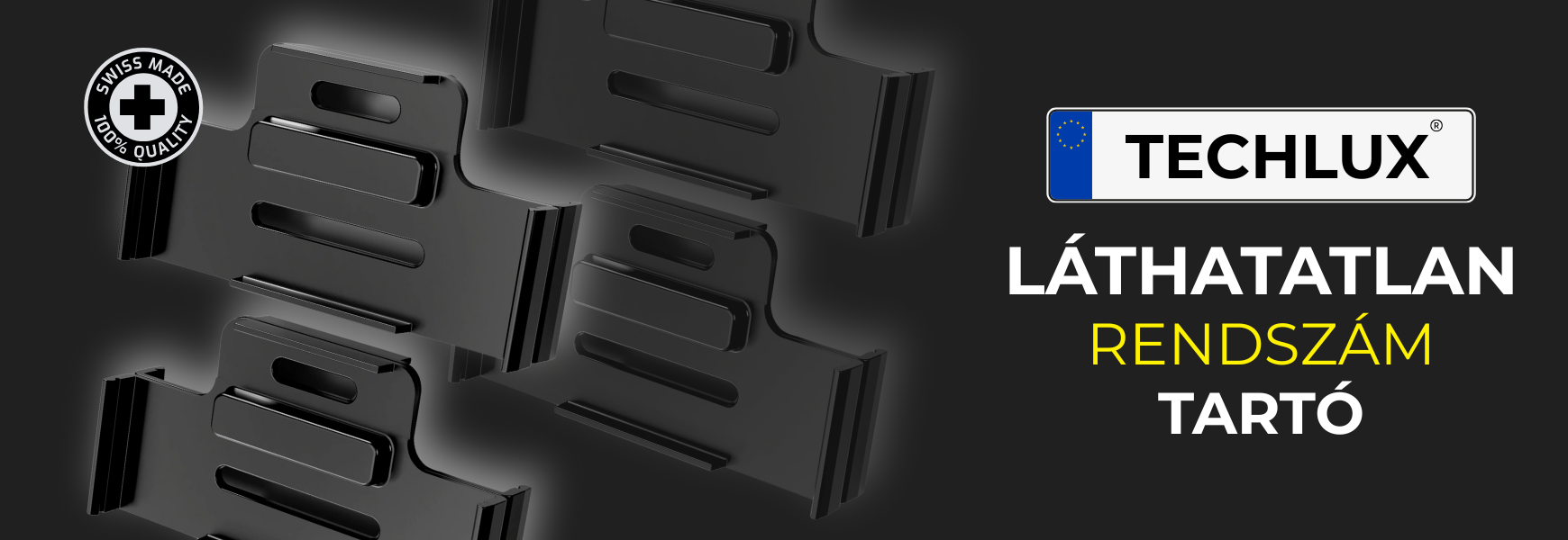 Techlux láthatatlan rendszámtáblatartó