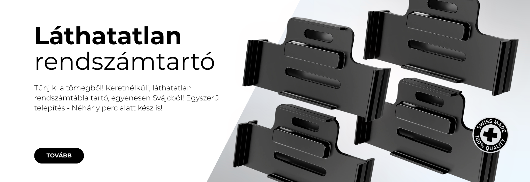 Láthatatlan rendszámtábla tartó