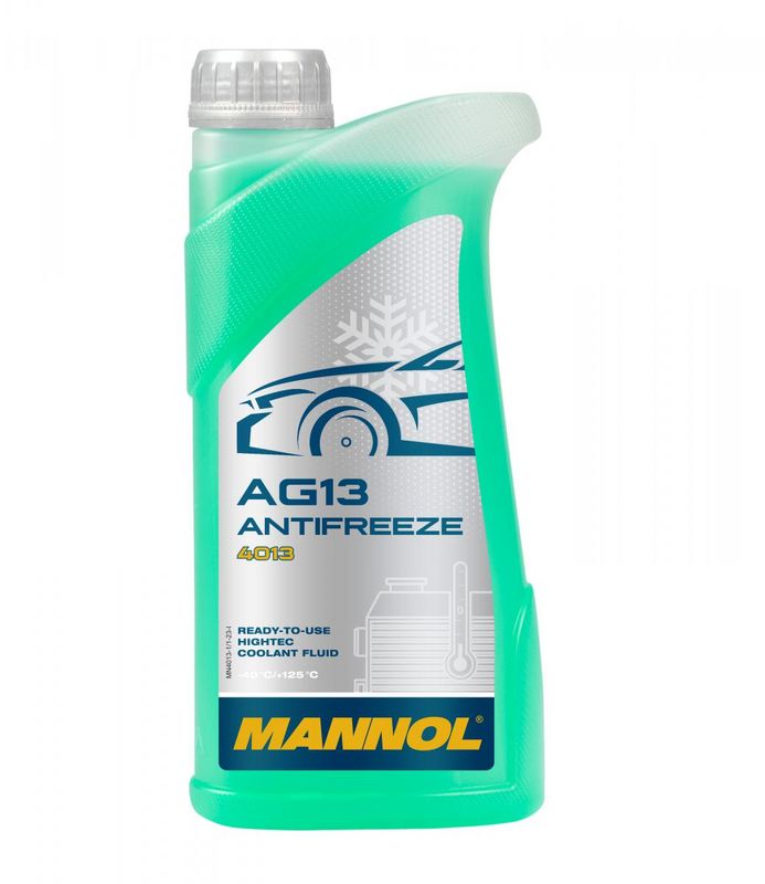 Fagyálló folyadék zöld 1L MANNOL Antifreeze AG13 (-40 °C) Hightec 4013