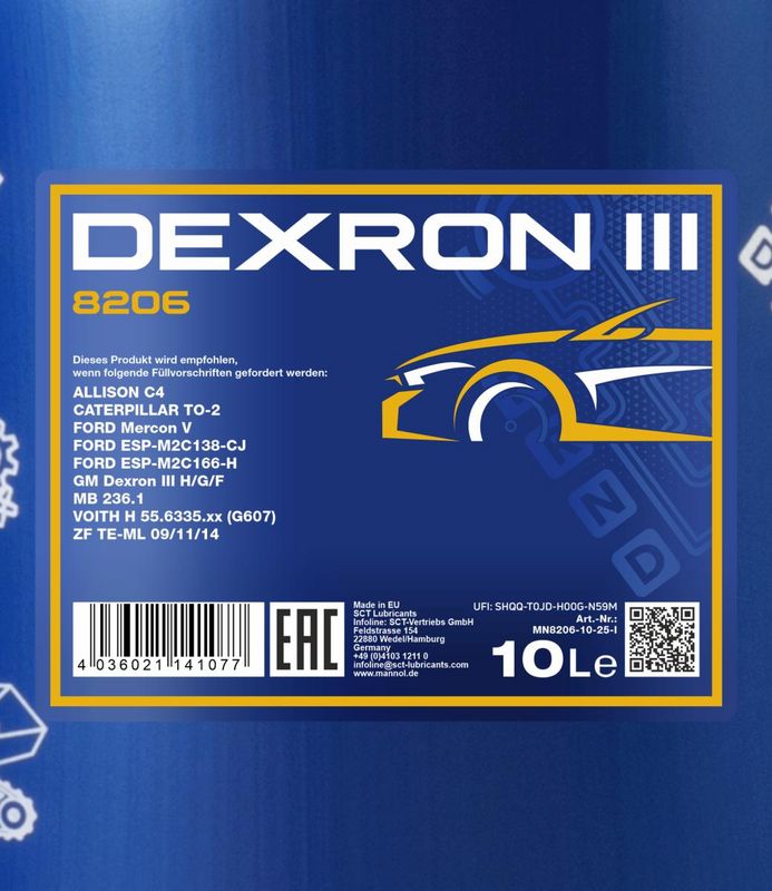 Váltóolaj 10L MANNOL ATF Dexron III 8206
