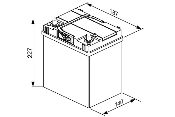 Akkumulátor 12V 40Ah J+ japán /330A