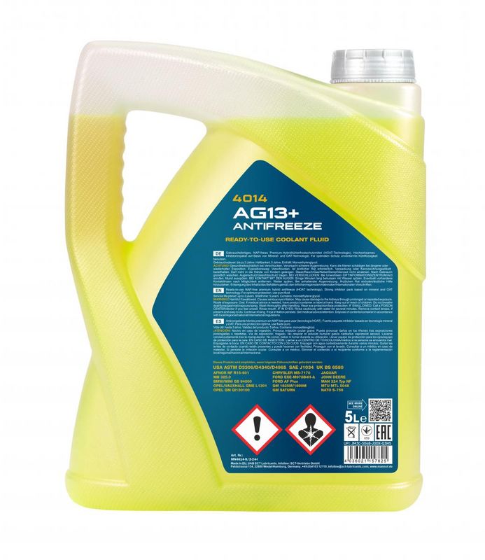Fagyálló folyadék MANNOL Antifreeze AG13+ (-40 °C) Advanced 4014