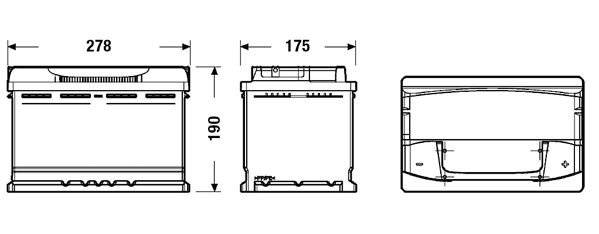 Akkumulátor Exide Premium EA770 77Ah 760A J+