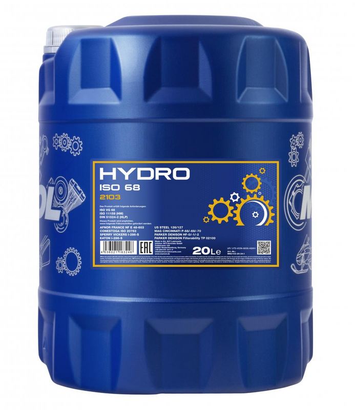 Hidraulika olaj 20L MANNOL Hydro ISO 68 2103