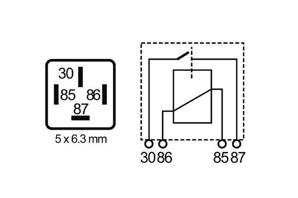 relé, munkaáram MR 54, relé 12V/40A