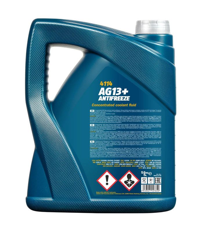 Fagyálló folyadék sárga 5L MANNOL Antifreeze AG13+ Advanced 4114