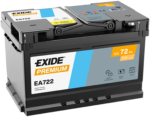 Akkumulátor Exide Premium EA722 72Ah 720A J+