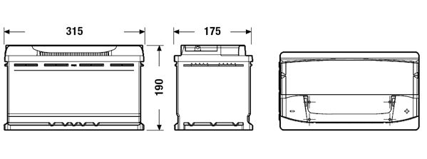 Akkumulátor Exide Premium EA900 90Ah 720A J+