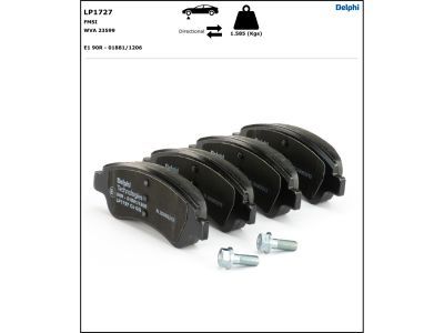 Fékbetét keszlet, tarcsafek LP1727