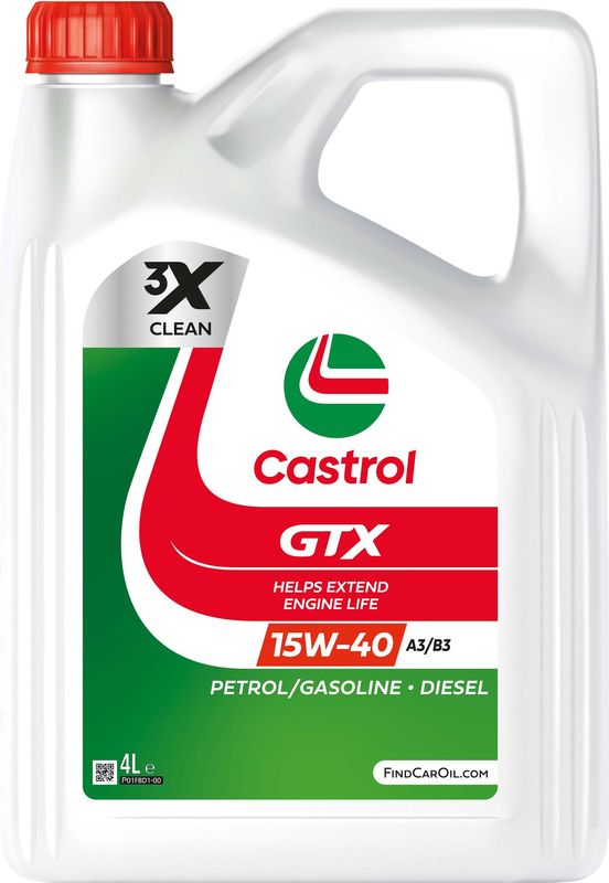 Motorolaj 15W-40 4L Castrol GTX A3/B3 15W40 4L