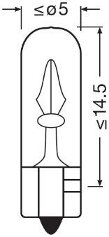 izzó, belső világítás STANDARD 12V 12W W1.2W