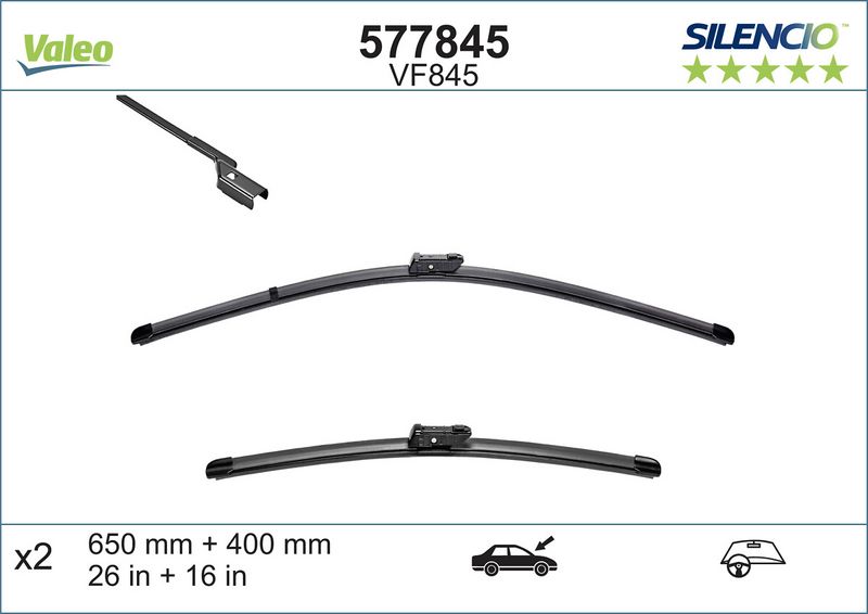 Valeo ablaktörlő SILENCIO X.TRM FB OE 2 db