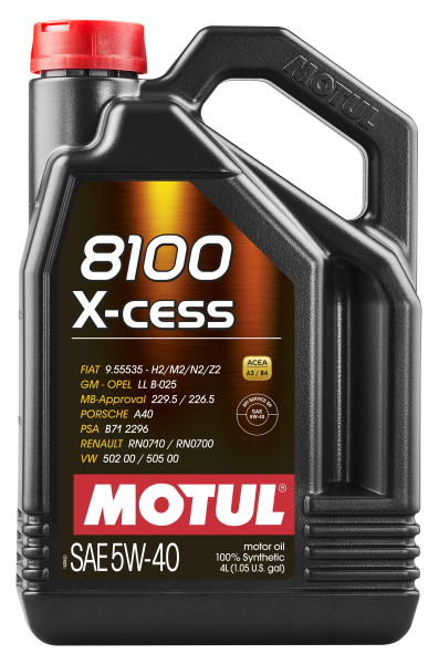 Motorolaj 5W-40 4L MOTUL 8100 X-cess 5W-40 4L