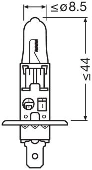 Izzó H1 12V 55W P14,5s 
