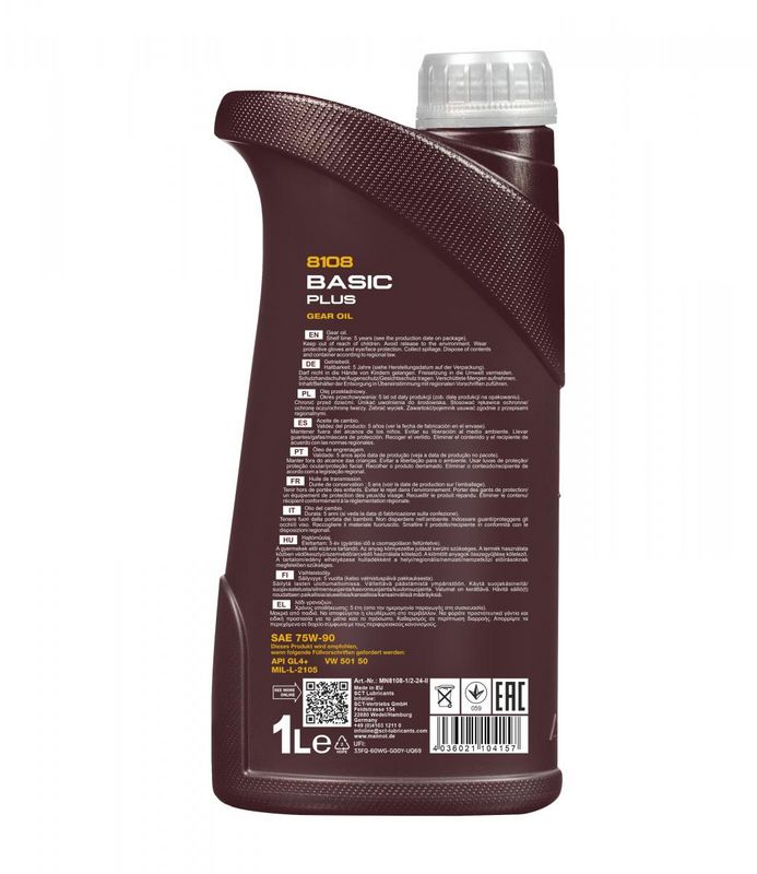Váltóolaj 1L MANNOL Basic Plus 75W-90 GL-4+ 8108
