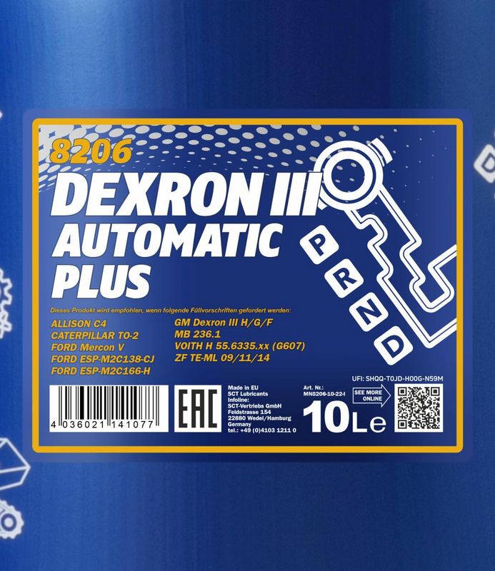 Váltóolaj 10L MANNOL ATF Dexron III 8206