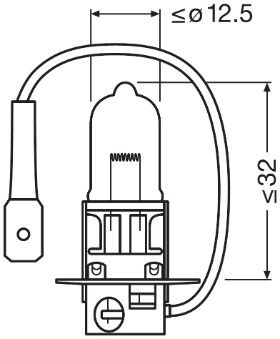 izzó, távfényszóró STANDARD 12V 55W H3