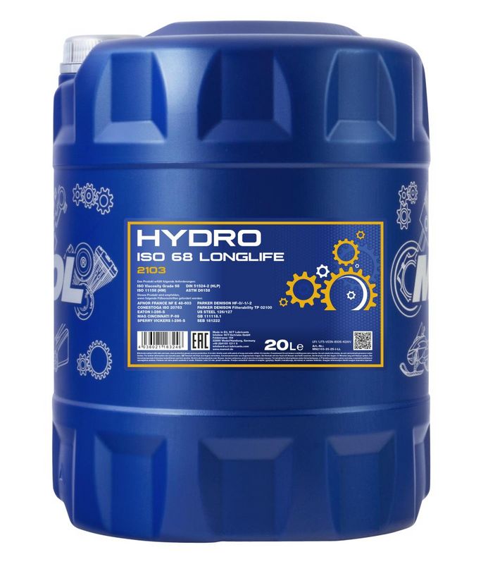 Hidraulika olaj 20L MANNOL Hydro ISO 68 2103