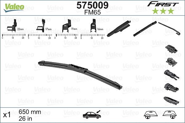 Ablaktörlő lapát Valeo First Multiconnection 650mm