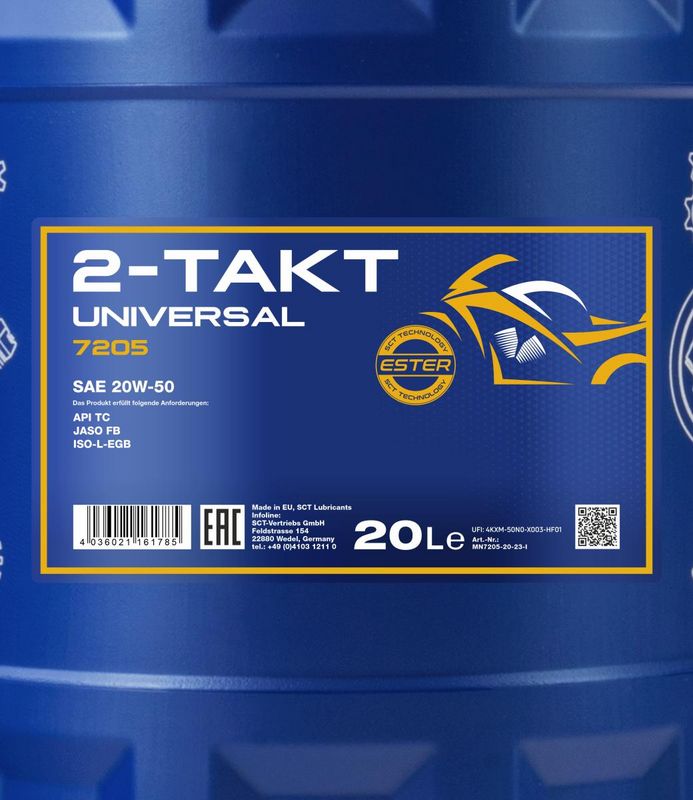 Motorolaj 2T 20L MANNOL 2-Takt Universal 7205