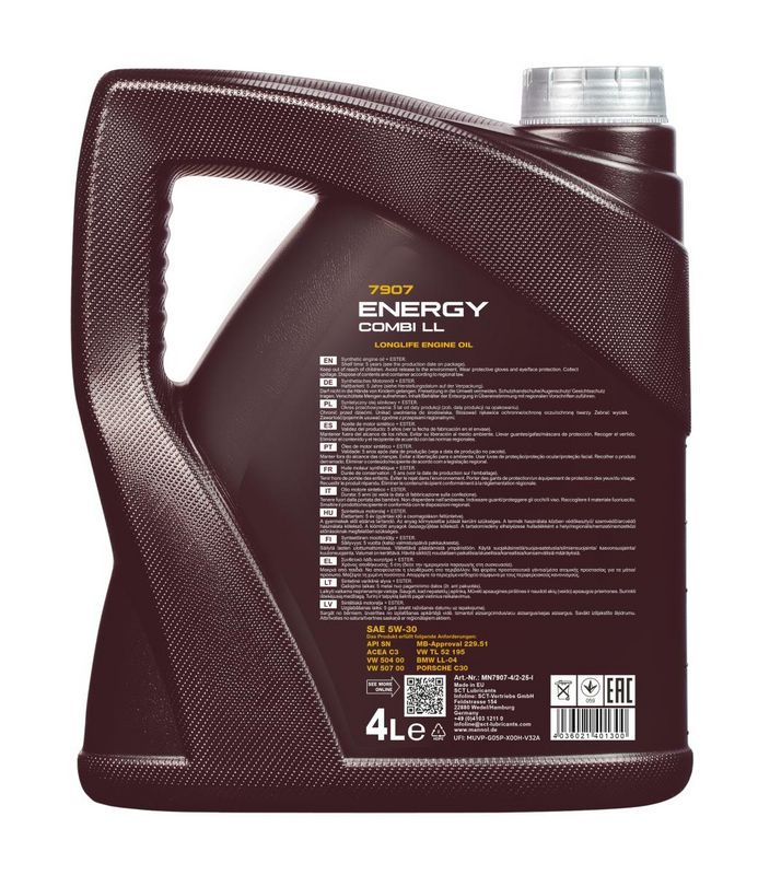 Motorolaj 5W-30 4L MANNOL Energy Combi LL 5W-30 7907