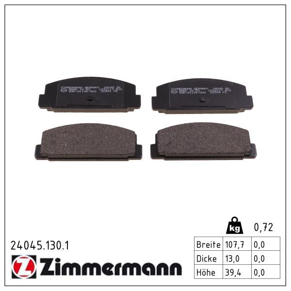 fékbetét készlet, tárcsafék 