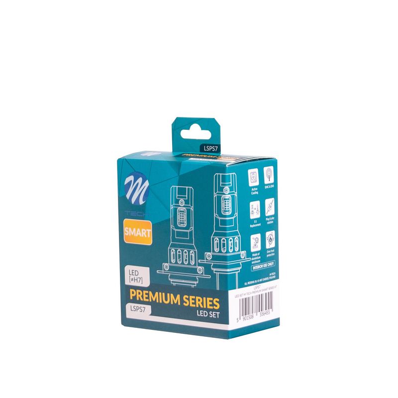 M-Tech, Premium series NG, Okos LED izzó, H7, Aktív hűtéssel, 6000K, 70W 