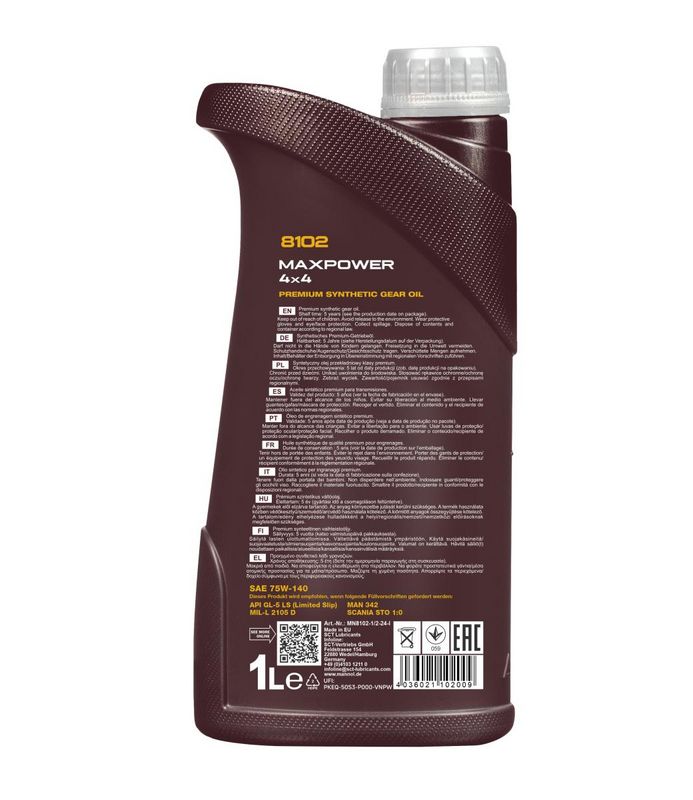 Differenciálmű olaj 1L MANNOL Maxpower 75W-140 GL-5 8102