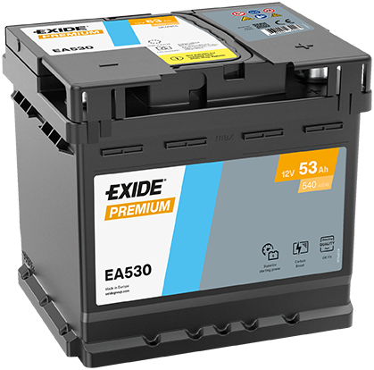 Akkumulátor Exide Premium EA530 53Ah 540A J+