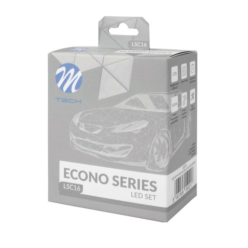 M-Tech, LED izzó szett, H16 C6-os Új generációs 9005 COB LED 