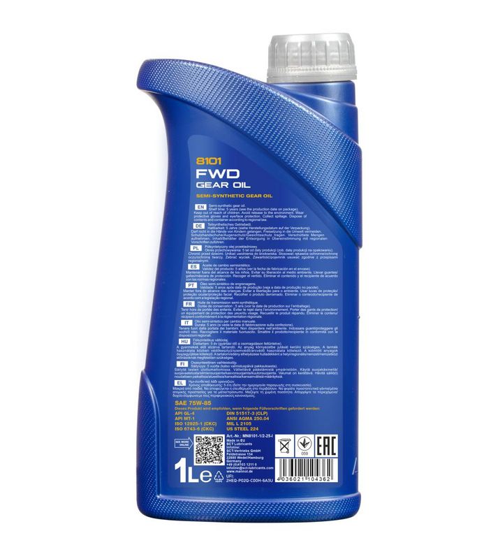 Váltóolaj 1L MANNOL FWD 75W-85 GL-4 8101