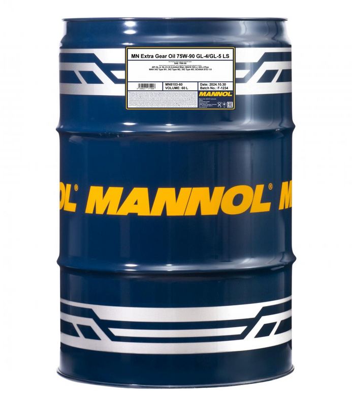 Váltóolaj 60L MANNOL Extra Gear oil 75W-90 GL-4/GL-5 LS 8103