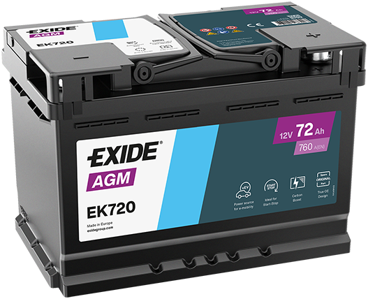 Akkumulátor Exide Start-Stop AGM 72Ah 760A J+