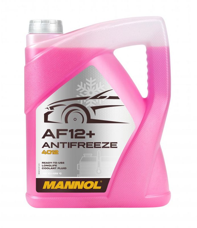 Fagyálló folyadék piros 5L MANNOL Antifreeze AF12+ (-40 °C) Longlife 4012