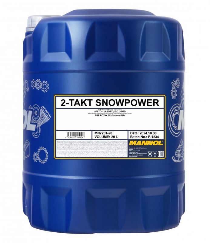 Motorolaj 2T 20L MANNOL 2-Takt Snowpower 7201