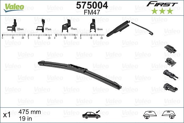 Ablaktörlő lapát Valeo First Multiconnection 480mm