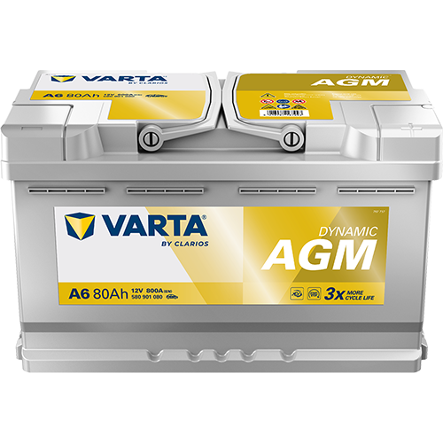 Akkumulátor VARTA DYNAMIC AGM 12V 80Ah 800A Jobb+