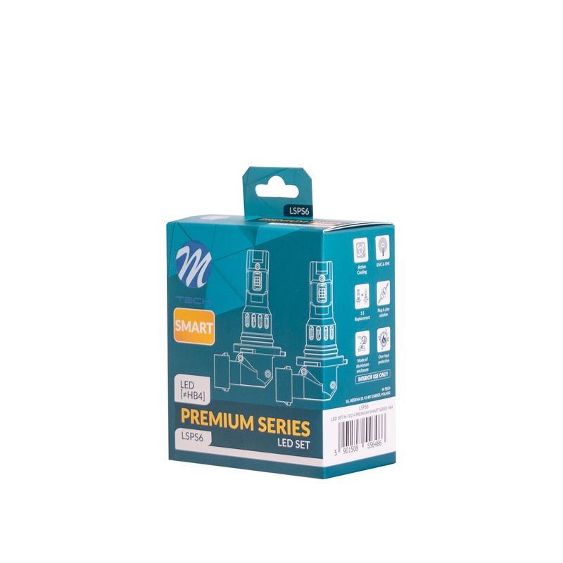 M-Tech, Premium series NG, Okos LED izzó, HB4, Aktív hűtéssel, 6000K, 70W 