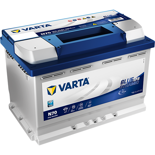 Akkumulátor Varta Blue Dynamic EFB - 12v 70ah -  jobb+