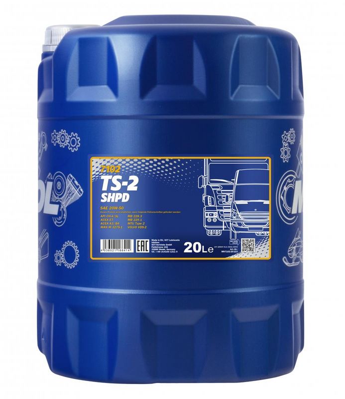 Motorolaj 20W-50 20L MANNOL TS-2 SHPD 20W-50 7102