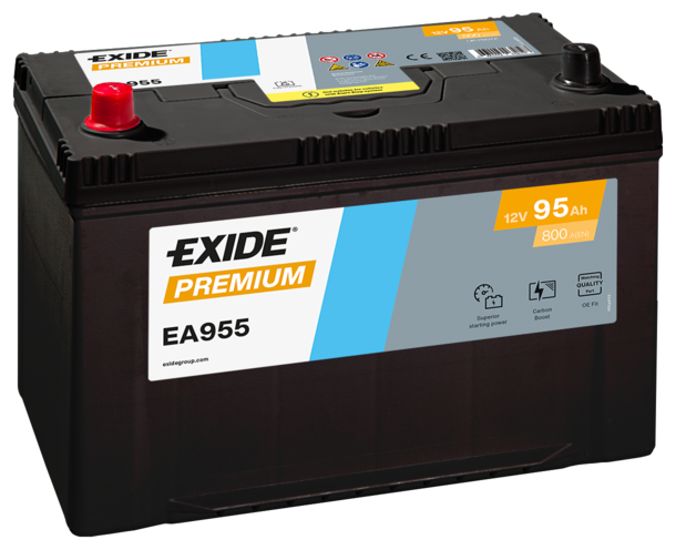 Akkumulátor Exide Premium EA955 95Ah 800A B+