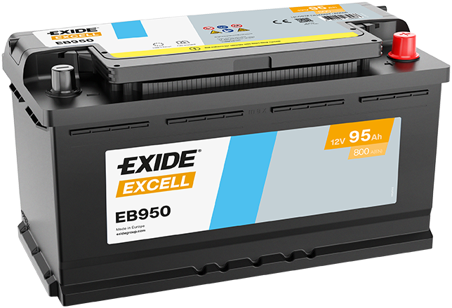 Akkumulátor Exide Excell EB950 95Ah 800A J+