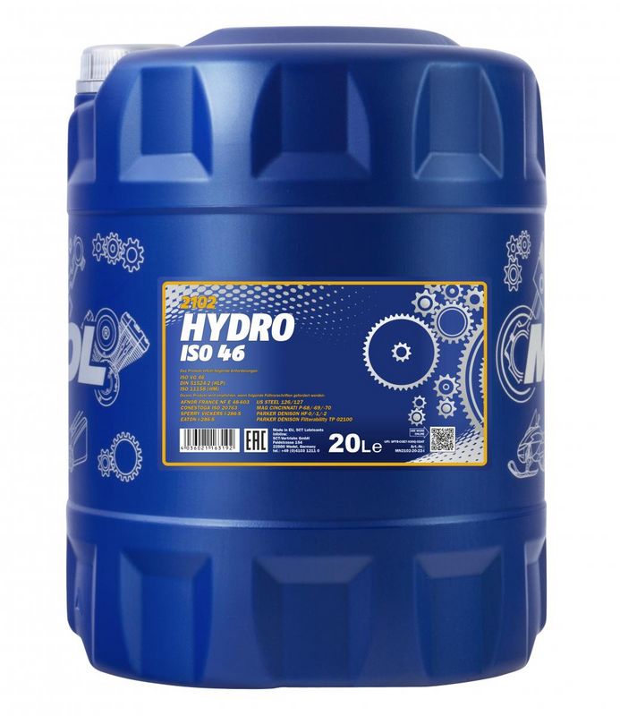 Hidraulika olaj 20L MANNOL Hydro ISO 46 2102